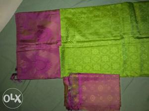 Pink And White Floral Textile,Plz urgent sale