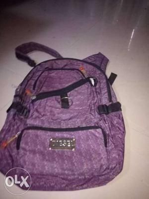 Purple And Black Jansport Backpack
