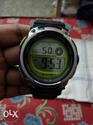 Sonata digital watch (super fibre). perfectly