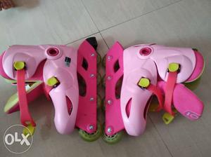Three Pink And White Plastic Toys