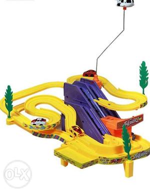 Track racing car toy for kids.