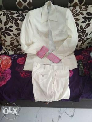White And Pink Onesie marriage coat-- single used