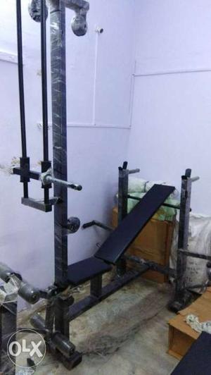 20in one bench with 30 kg fibre wieght chest rod