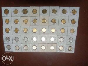 40 different commemorative 5 rupees coins for