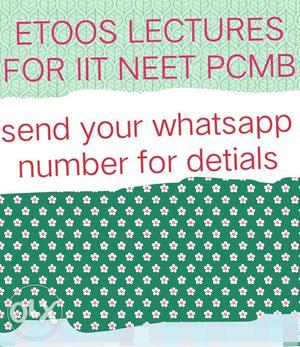 Etoos Lectures iit jee neet PCMB
