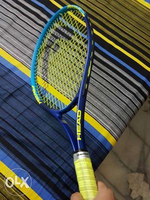 HEAD tennis racquet with babolat grip mint