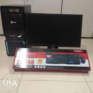 I3 3gn computer with 18.5 monitor 4gb ra m 500hdd
