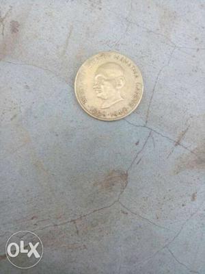 Mahatma Gandhi  old coin India Paise 20 and orginal