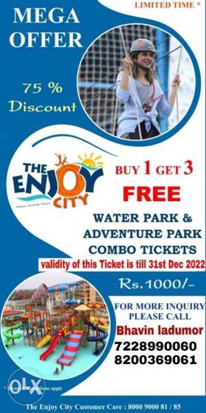 【OFFER】The enjoy city.Water park & Adventure park COMBO