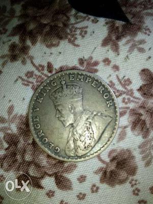 One Rupee Silver Coin in  Year(100 Year Old)