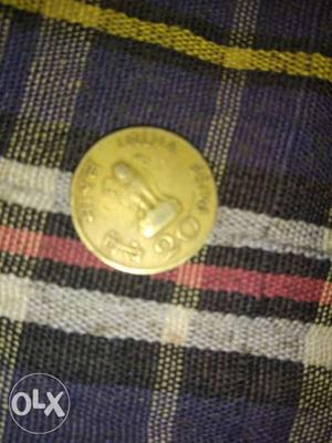 Original 20 paisa Indian coin