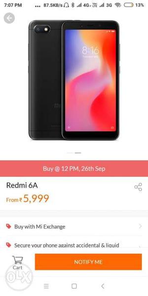 Redmi 6a seal pack available fix rate 