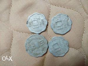 Silver Colored 10paise coins from 's