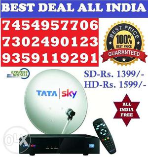 Tata Sky HD Box with 1 Month HD pack Free (COD)