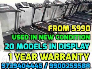USED TREADMILLs  starting with 1 YEAR WARRANTY 10