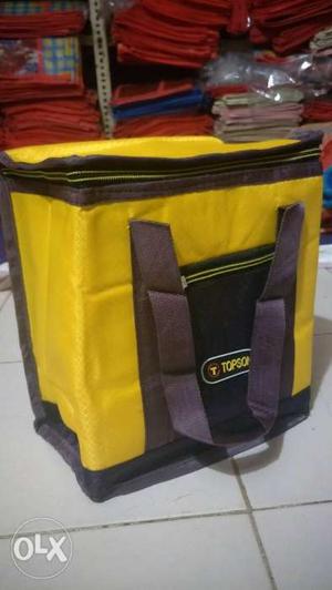 Yellow And Black Duffel Bag
