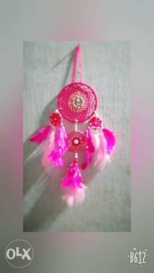 12 inch pink shaded dreamcatcher