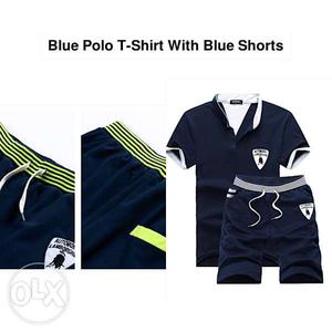 Blue Polo T-shirt With Blue Shorts