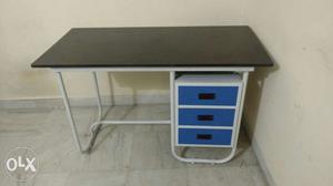 Brand new 4 Feet Iron office table with 3 Drawer
