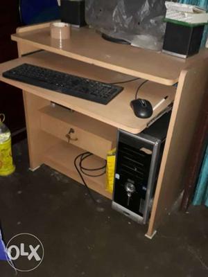 Brown Wooden Computer Desk.