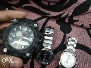 Combo of 3 watches maxima,quartz and intex