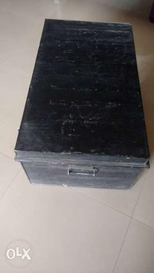 Metal box painted black