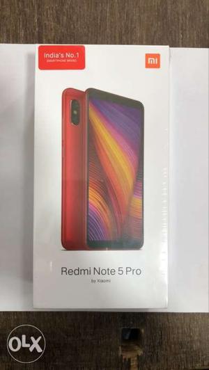 Note 5 Pro 4+64 GB Red colour seal pack with bill