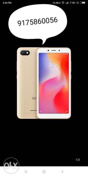 OO56 Redmi 6A 2gb 16gb gold peice seal pack
