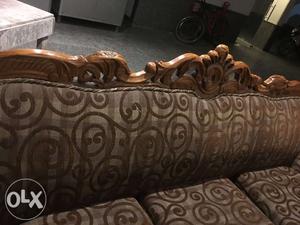 Oriental Sofa with Carving Made of Nagpur TEAK