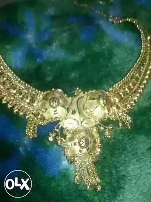 Original gold coloured necklace 3 gram gold adedd
