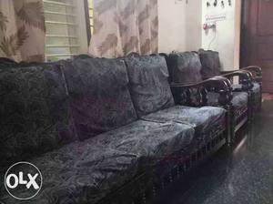 Original teak wood sofa set 3+1+1 in a very gud