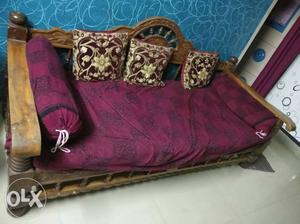 Purple And Brown Floral Couch