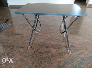Rectangular Gray Metal Framed Table