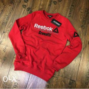Red And Black Crew-neck Sweater