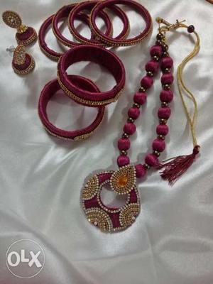 Red Silk Jewellery