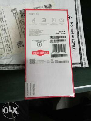 Redmi 6A Black Seal Packed