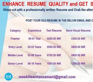 Resume Writing Service Chennai