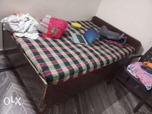 Single box bed,with storage,with mattress, urgent