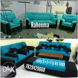 Tarqish n black brand new sofa factory only for