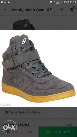 Unpaired Black And Brown High-top Sneaker