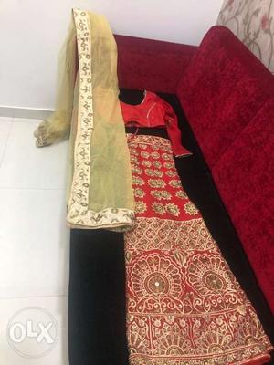 Wedding wear lengha choli stiched and ready