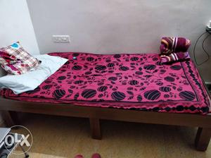 6*3.5 Size Wooden Bed with Mattress for sale