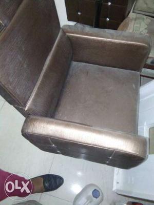 Black And Gray Leather Padded Chair