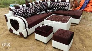 Brand New sofa set tipoi with puffy