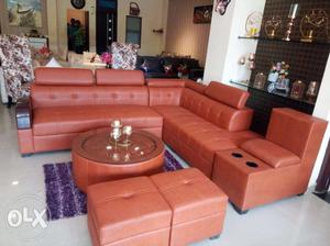 Brandon sofa set with cup holder