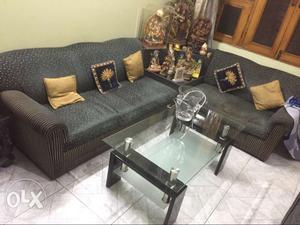 Complete Sofa Set with Center Table, 1 side Table, 2