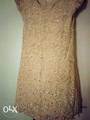 Designer dress in stone n sequence embroidery