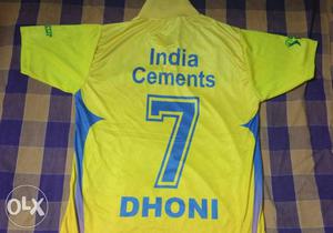 Dhoni CSK yellow jersey all sizes available jus