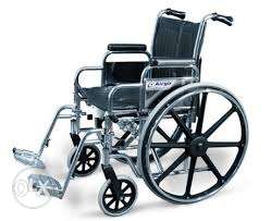 Folding wheel chair on rent 500 rs per month 20 rs per day