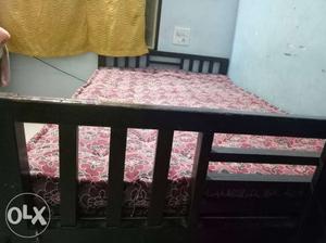Good quality Wooden Bed with Mattress and storage